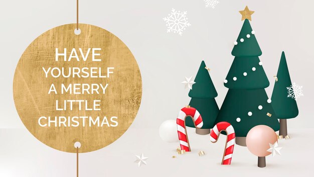 Frohe Weihnachten-Präsentationsvorlage, Grußvektor der Jahreszeit