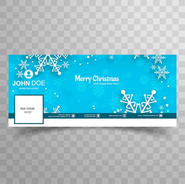 Schone Weihnachten Facebook Banner Design Kostenlose Vektor