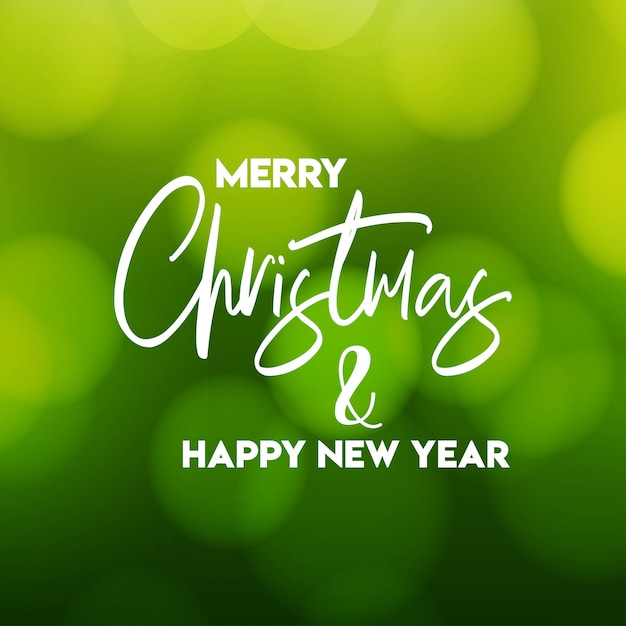 Frohe weihnachten und happy new year green background