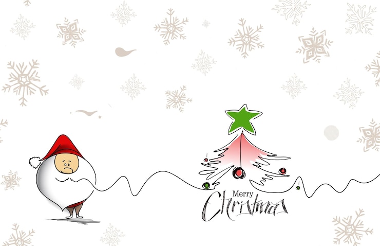 Kostenlose Vektor frohe weihnachten! weihnachtsmann, vektorillustration
