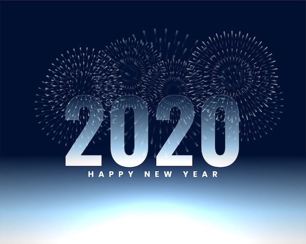 Frohes neues Jahr 2020 Feuerwerk Banner Hintergrund