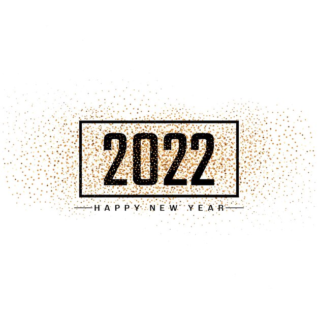 Frohes neues Jahr 2022 Feier Gruß Hintergrund Vektor