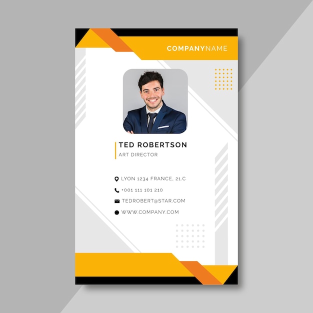 Front Business ID Card Vorlage