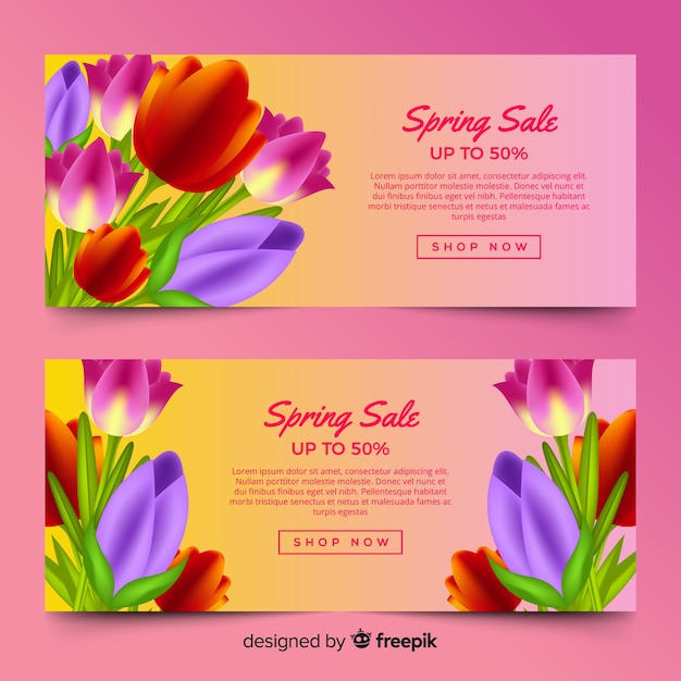 Frühling verkauf banner