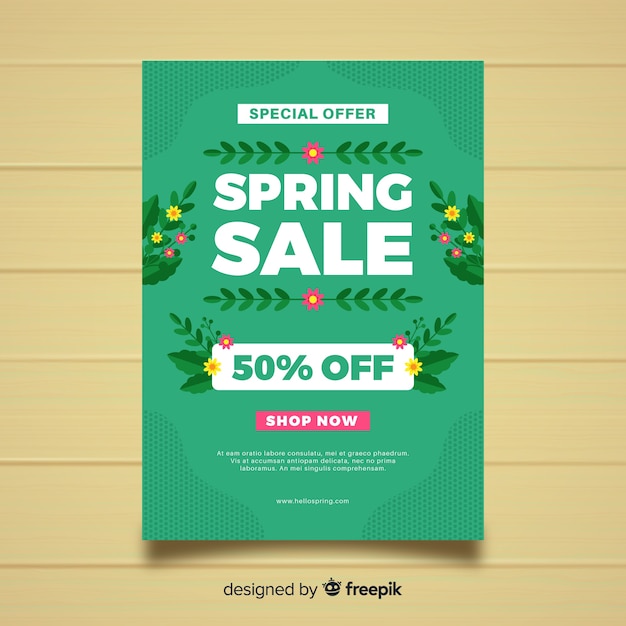 Frühling verkauf flyer