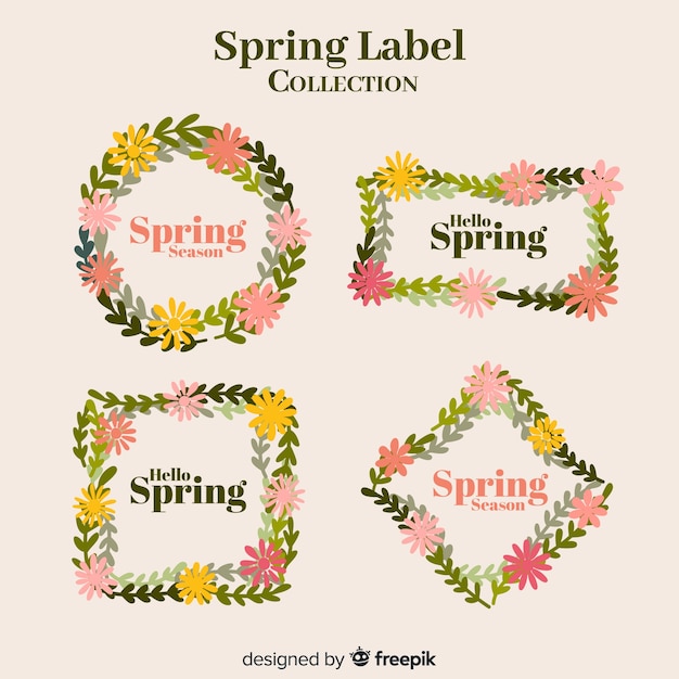 Frühlings-label-sammlung