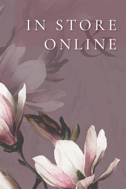 Frühlingsblumenvorlage für Online-Shopping