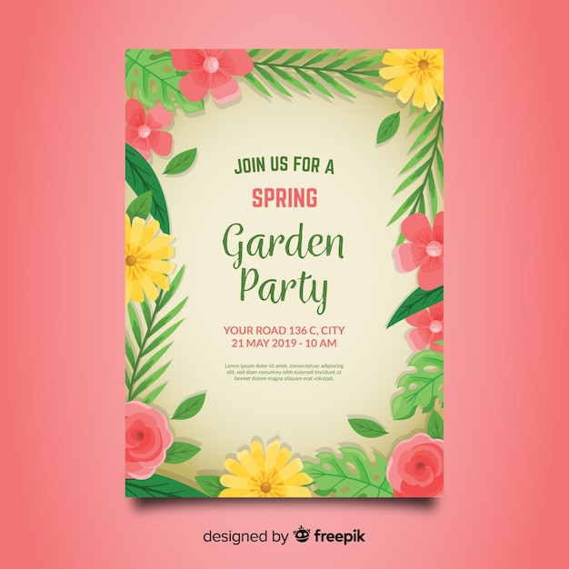 Frühlingsgarten party flyer