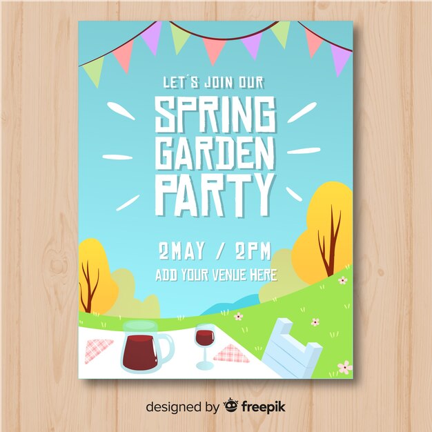 Frühlingsgarten Party Flyer