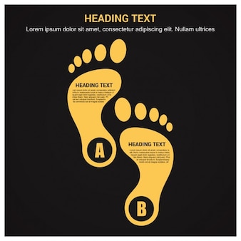 Fuß moderne design-vorlage infografiken