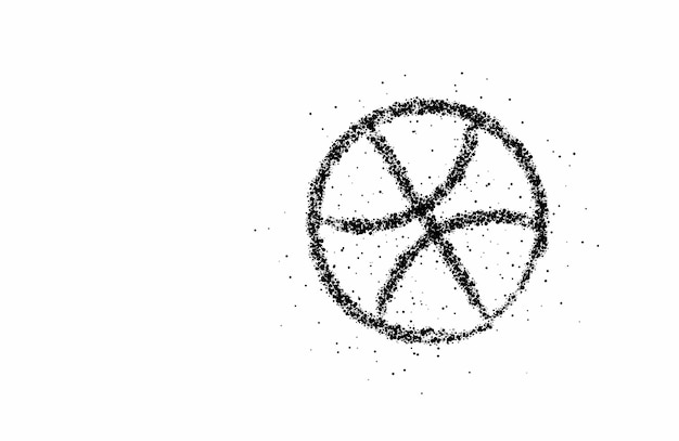 Fußball-symbol kunst abstrakte partikel-muster-vektor-illustration.