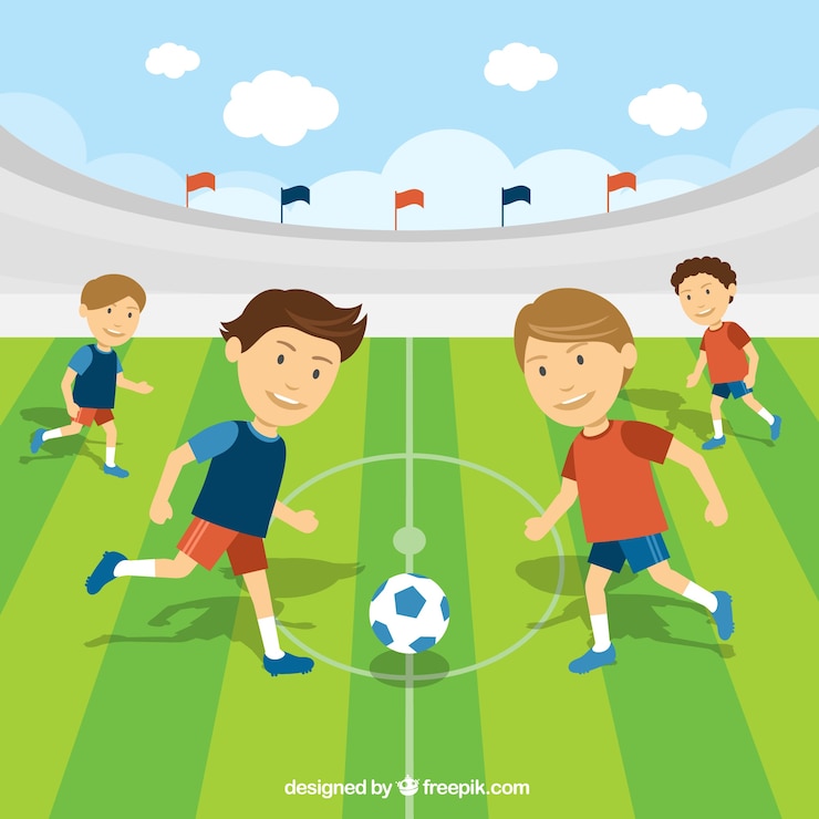 Kostenlose Vektor fußballspiel