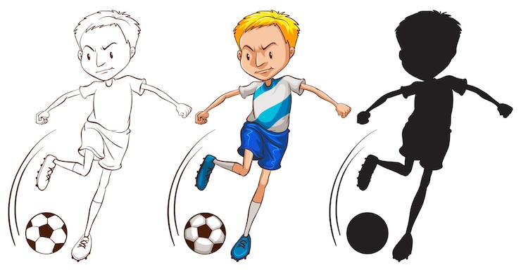 Kostenlose Vektor fußballspieler