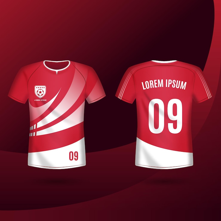 Kostenlose Vektor fußballtrikot vorne und hinten