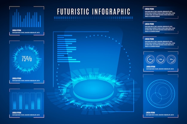 Futuristische infografik-sammlung