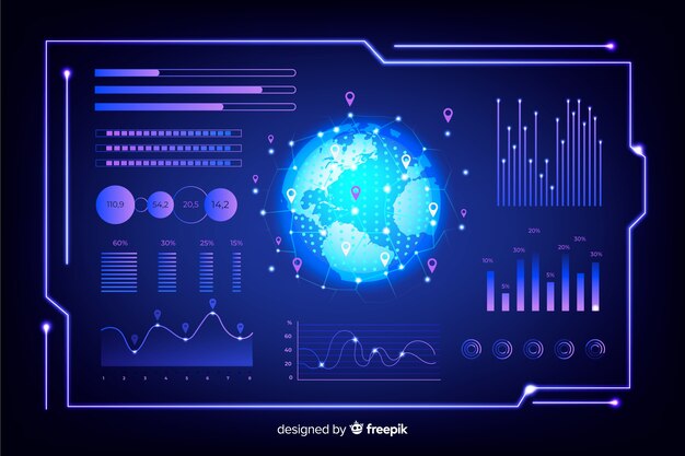 Futuristische Infographik Elementsatz