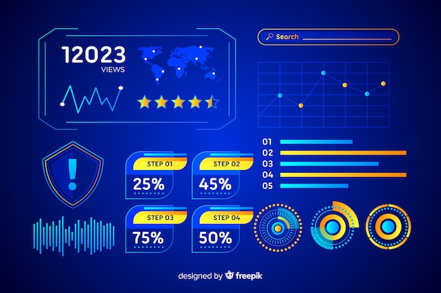 Futuristische inforgraphic elementsatz