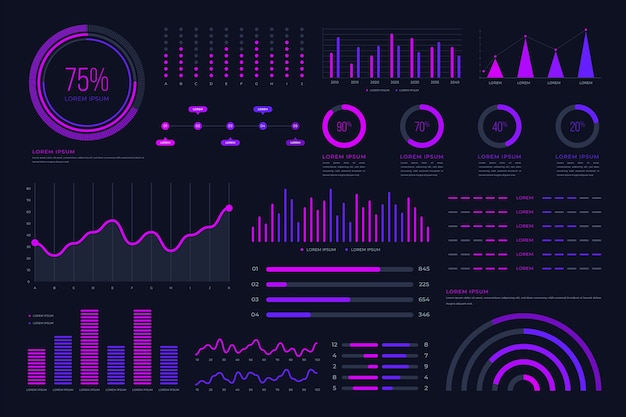 Futuristisches technologie-infografik-paket