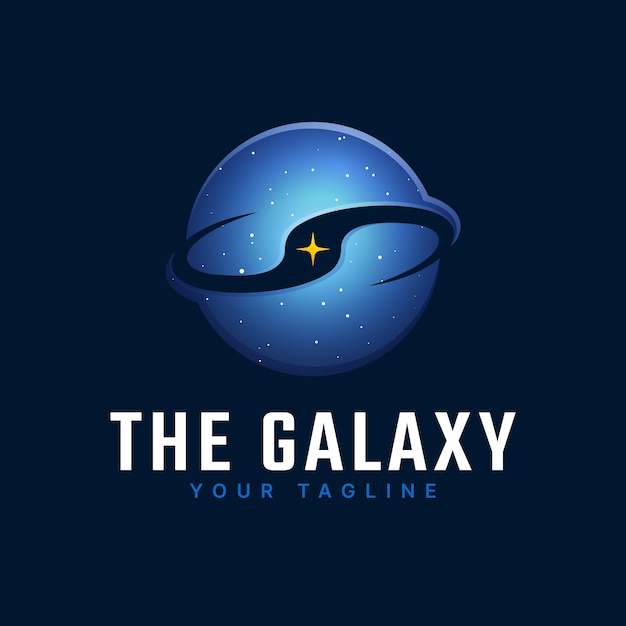 Galaxie-logo-vorlage mit farbverlauf