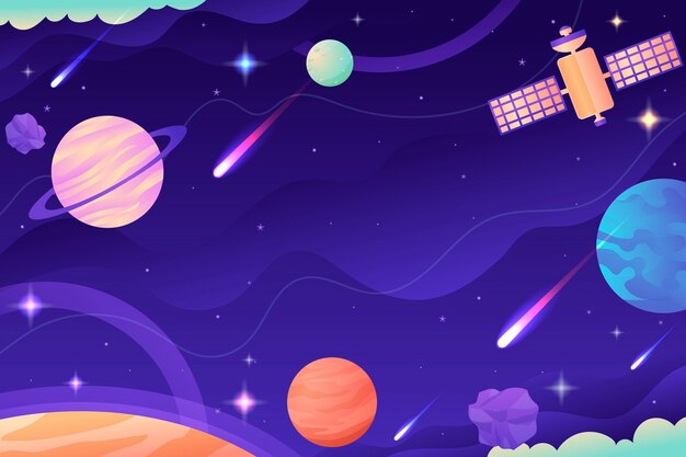 Galaxienhintergrund mit Farbverlauf