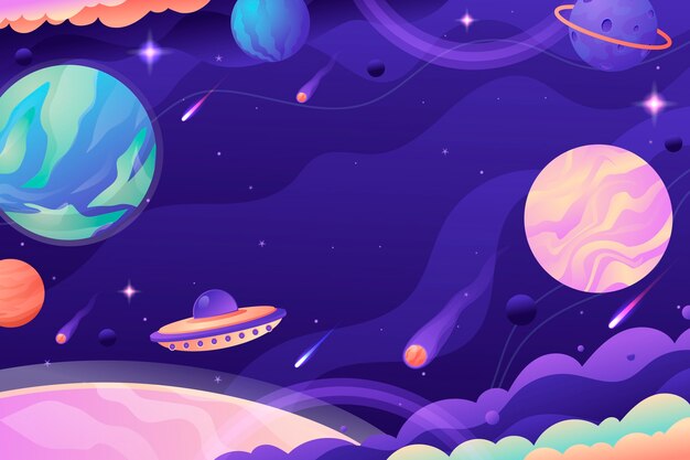 Galaxienhintergrund mit Farbverlauf