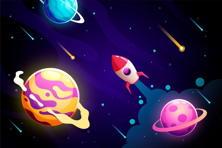 Kostenlose Vektor galaxienhintergrund mit farbverlauf