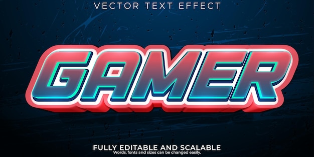 Gamer editierbarer Texteffekt Esport und Neontextstilx9