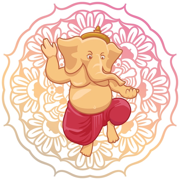 Kostenloser Vektor ganesha hintergrund-design