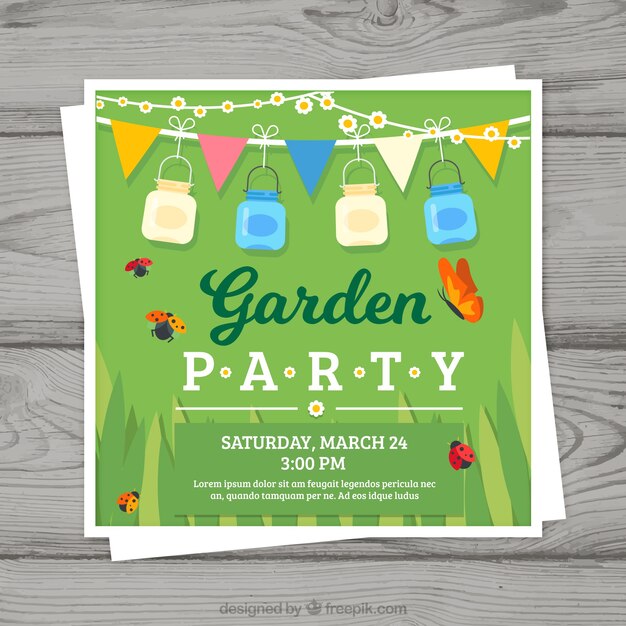 Garten Party Einladung