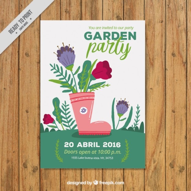 Garten-party plakatgestaltung