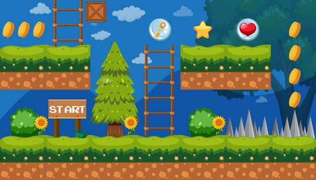 Garten Spiel Vorlage Am Startpunkt Download Der Premium Vektor