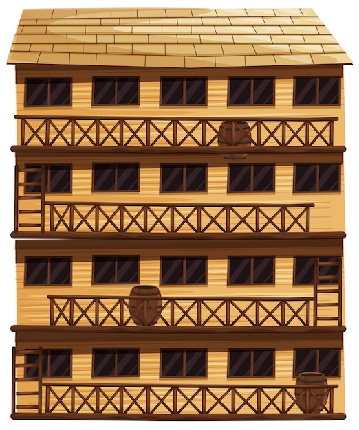 Gebäude mit vier etagen