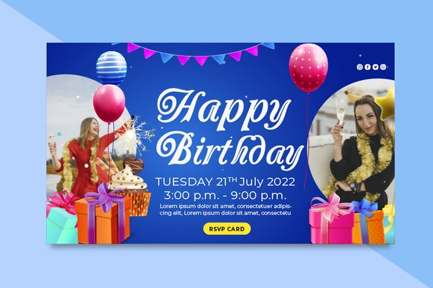 Geburtstag Banner Vorlage