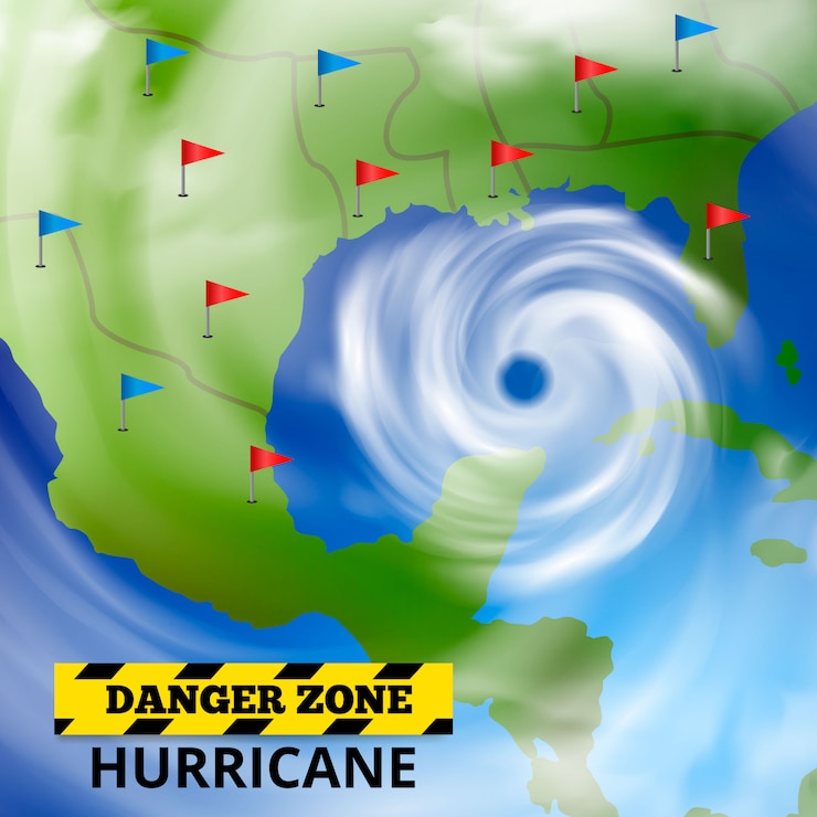 Kostenlose Vektor gefährliche wettervorhersage