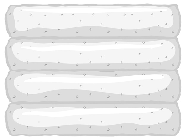 Kostenloser Vektor gefaltete handtücher auf weißem hintergrund