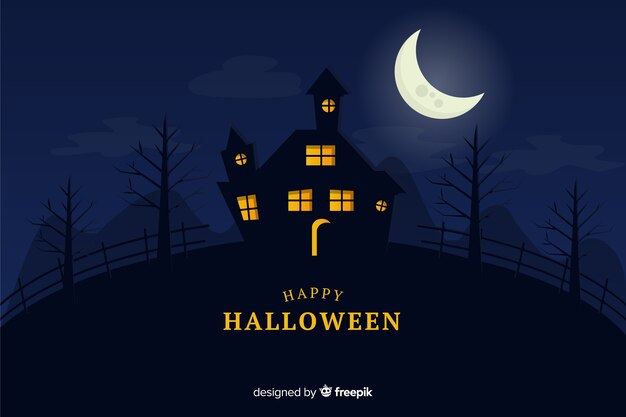 Geisterhaus-Halloween-Hintergrund