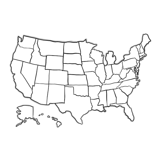 Gekritzel USA Karte
