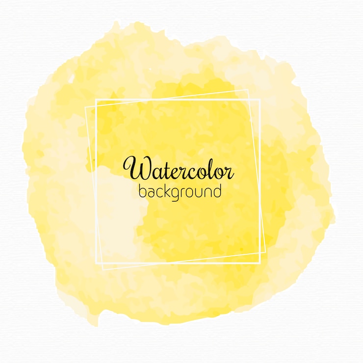 Kostenlose Vektor gelbe aquarellfarbe befleckt hintergrund