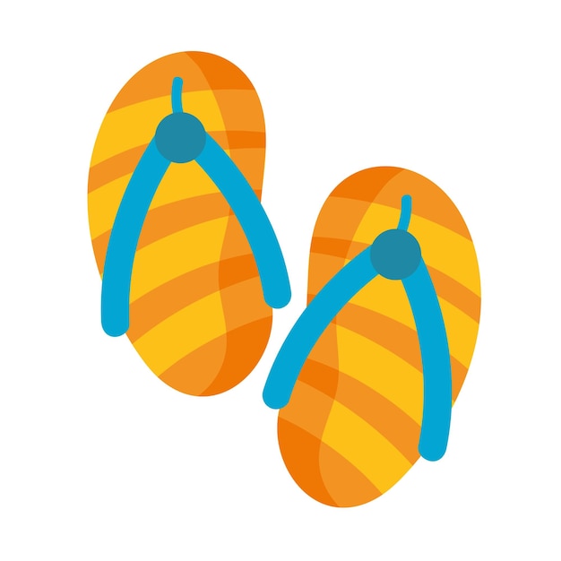 Kostenloser Vektor gelbe flip-flops