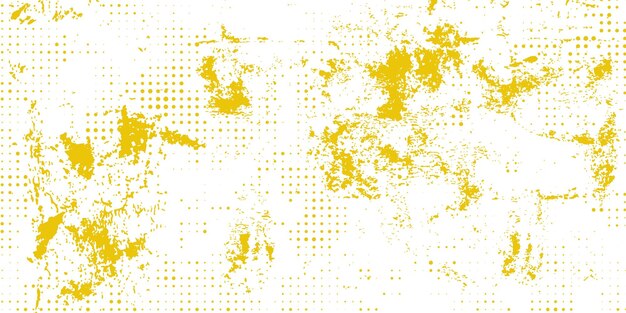 Gelbe Grunge-Textur mit detailliertem Halbton
