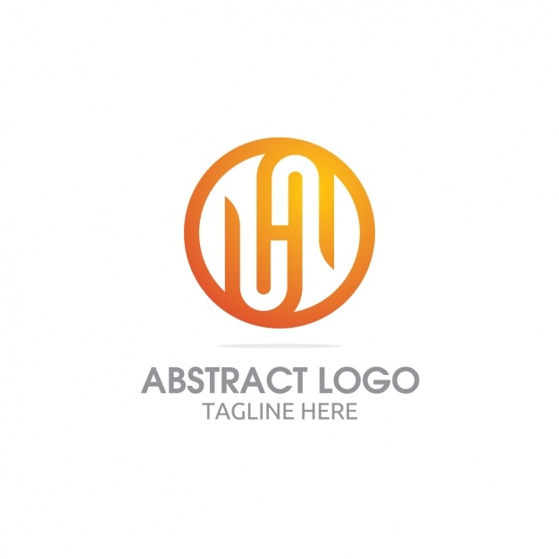 Kostenlose Vektor gelber abstrakter logo