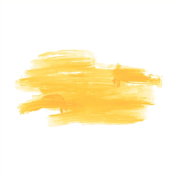 Kostenloser Vektor gelber aquarell-pinselstrich-design, schöner hintergrund