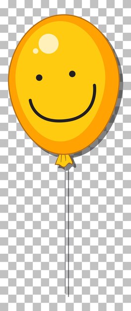 Gelber Lächelnballon lokalisiert