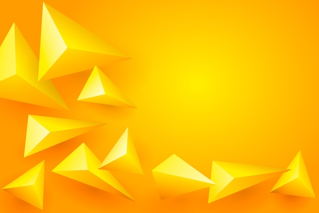 Gelber polygonaler Hintergrund 3d