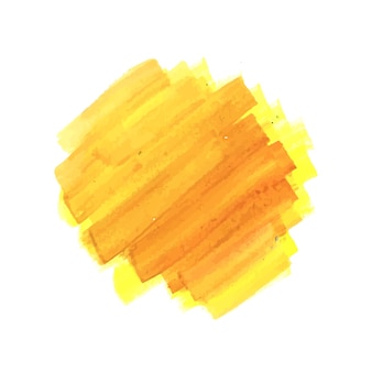 Gelbes und orangefarbenes pinselstrich-aquarell-design