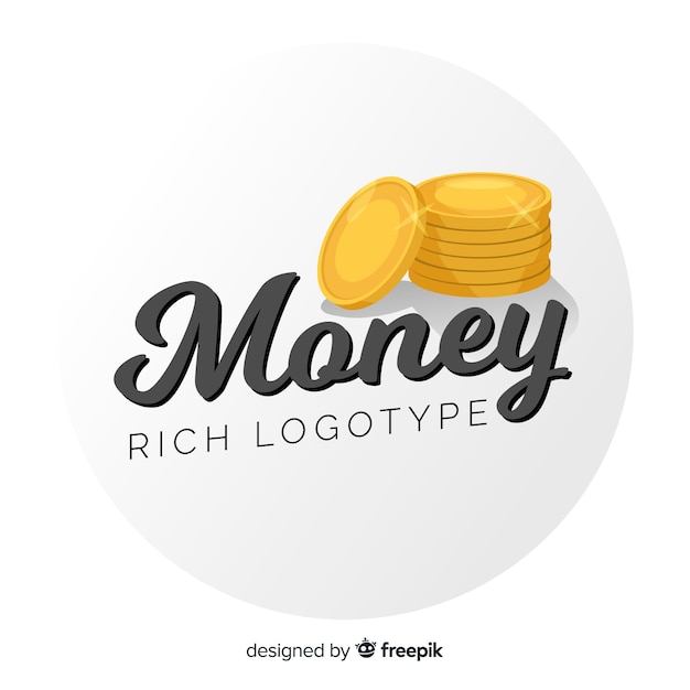 Kostenloser Vektor geld konzept logo vorlage
