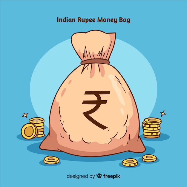 Geldbeutel aus indischer rupie