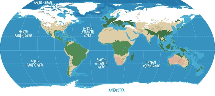 Kostenlose Vektor geografischer hintergrund der weltkarte