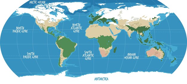 Geografischer Hintergrund der Weltkarte