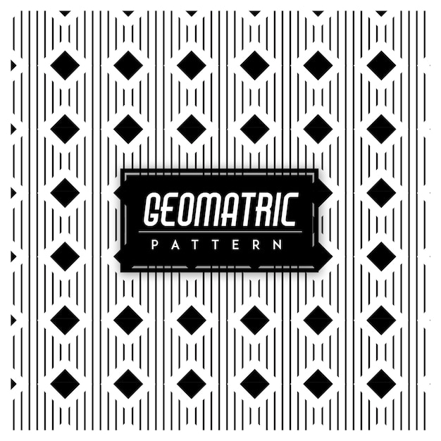 Geomatric nahtloser muster-schwarzweiss-hintergrund